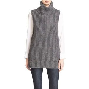 EUC Autumn Cashmere Lace Up Sleeveless Turtleneck